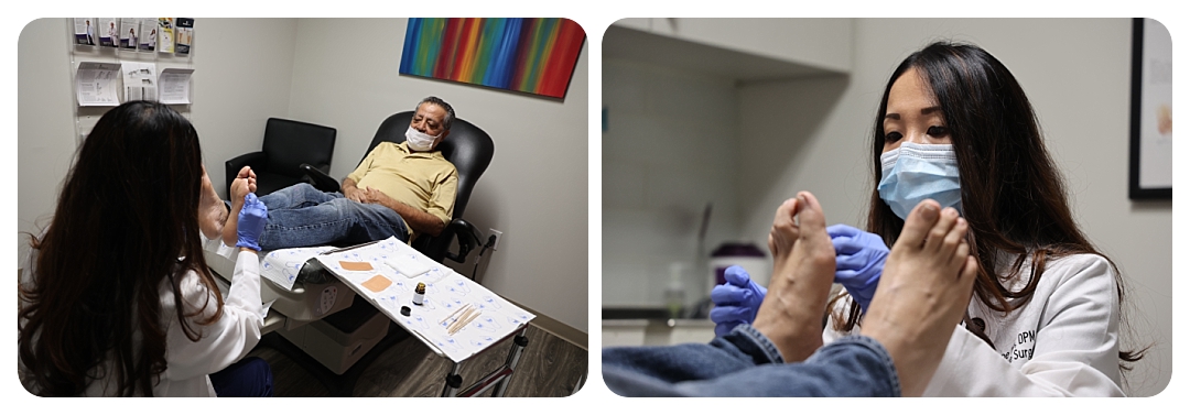 Dr. Yen with her podiatry Patients