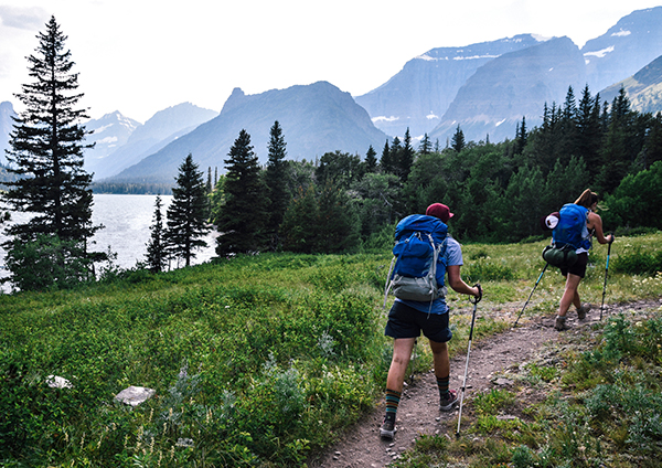 Mounting Hiking in Montana in the Summer