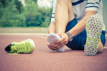 having midfoot sprains pain on the road