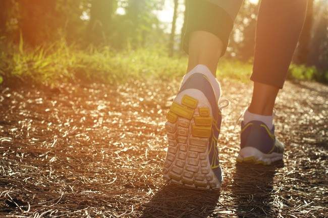 Healthy feet in athletic shoes