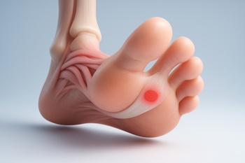 a foot of human showing pre-dislocation syndrome