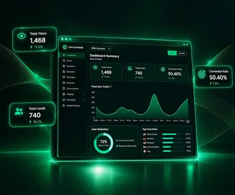 CRM Supreme Analytics Dashboard